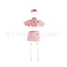 Nurse-style three-piece seductive strappy mini skirt