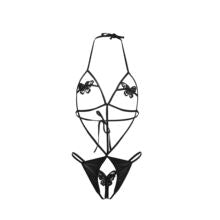 Three-point open-crotch bodysuit