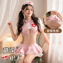 Nurse uniform with exposed chest