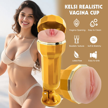 Kelsi Coupe vaginale réaliste